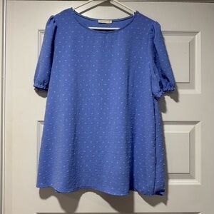 Periwinkle Women's Swiss Dot Blouse